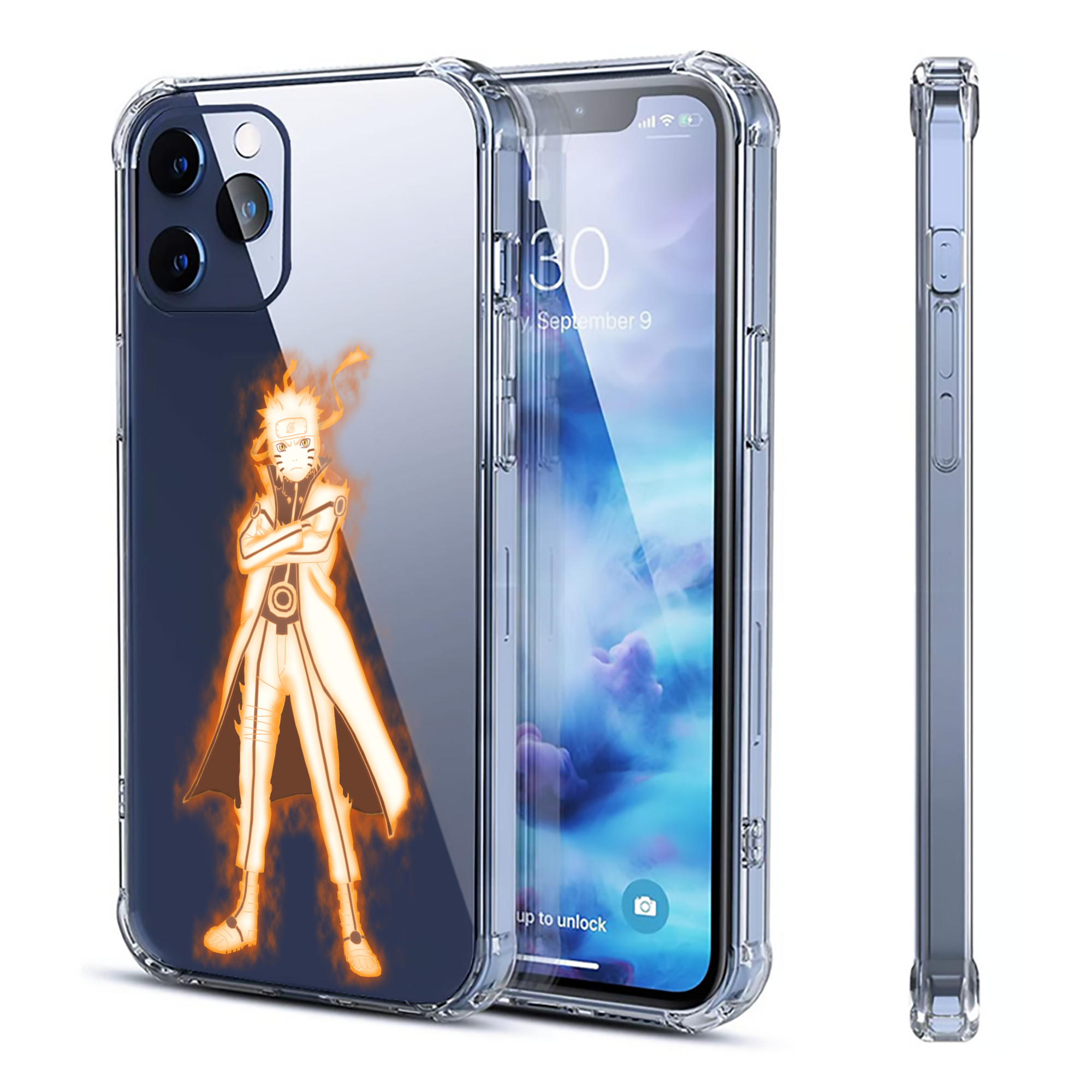 （画像用） NARUTO -ナルト- うずまき ナルト Uzumaki Naruto 【iPhone 12シリーズ対応】透明スマホケース（クリアソフトケース）